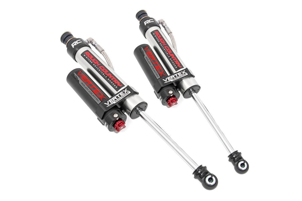 Ram 1500 Adjustable Rear Shocks - Rough Country - 2.5 Vertex 8-Stage Adjustable Reservoir - '19-'23